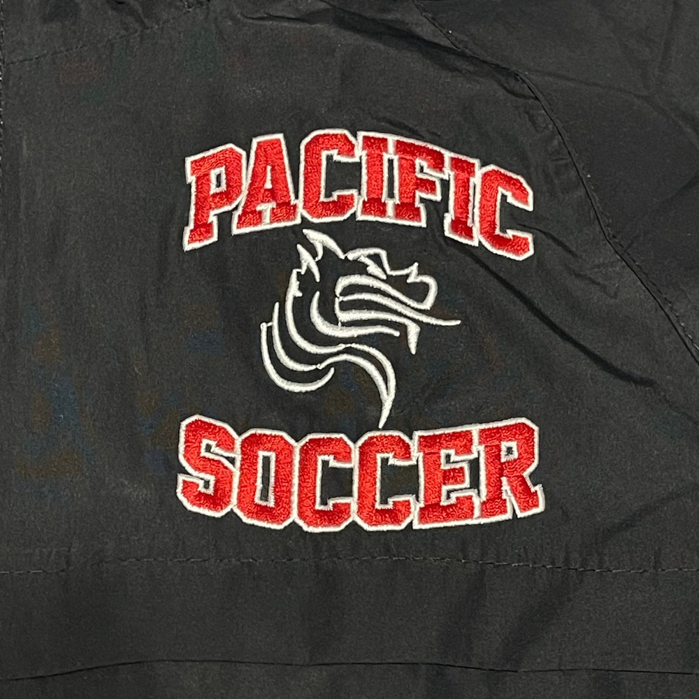 Pacific University Boxers Jacket Womens Small Black Soccer Hooded Windbreaker - Picture 3 of 14